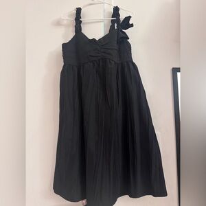 MAGGY LONDON crinkle black   baby doll dress, size  16